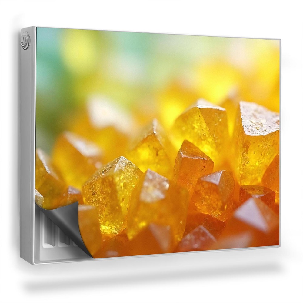 Dekorativní magnet na radiátor Detail teplých barevných krystalů křemene