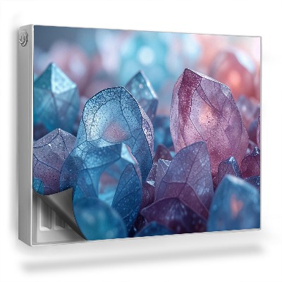 Dekorativní magnet na radiátor Detail krystalů křemene, pastely