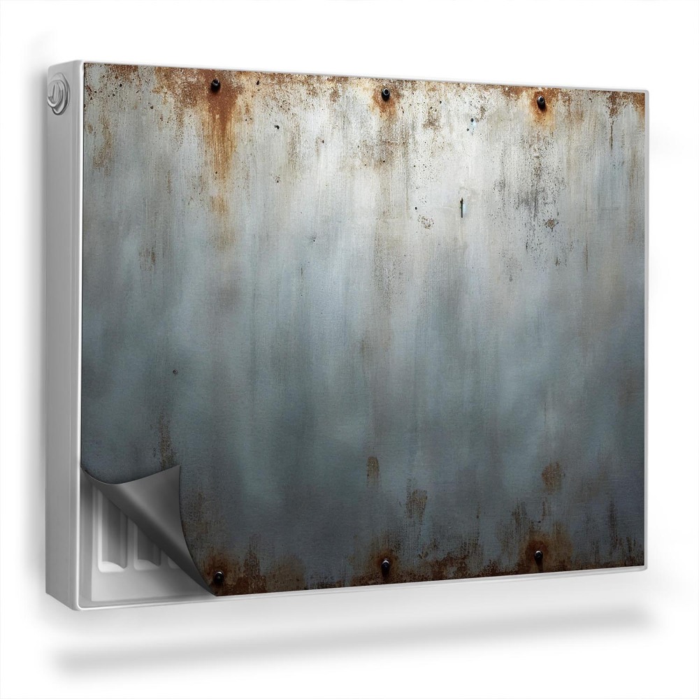 Magnetický kryt na radiátor Ocel poškozený povrch kovové rez