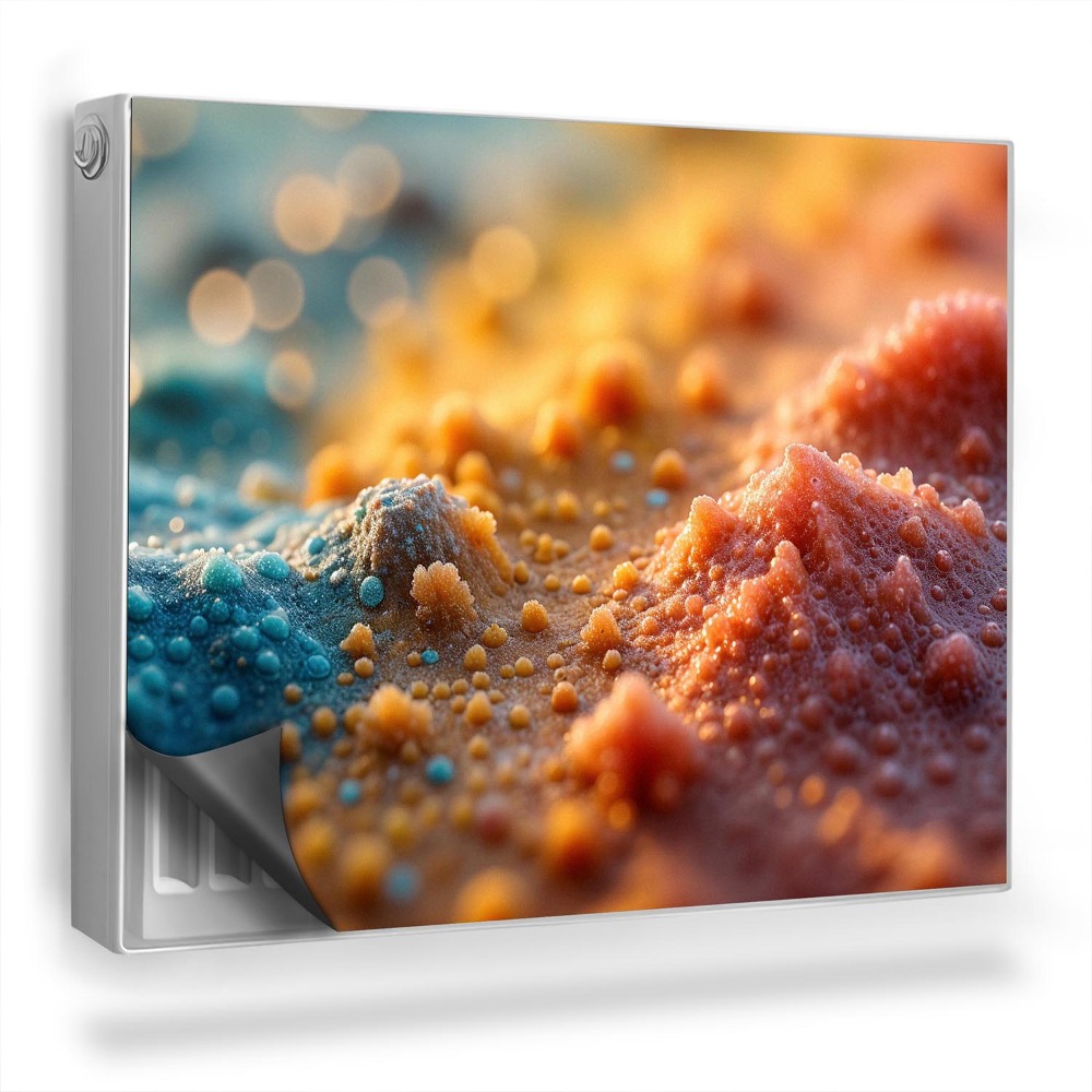 Dekorativní magnet na radiátor Duhový písek barevná textura