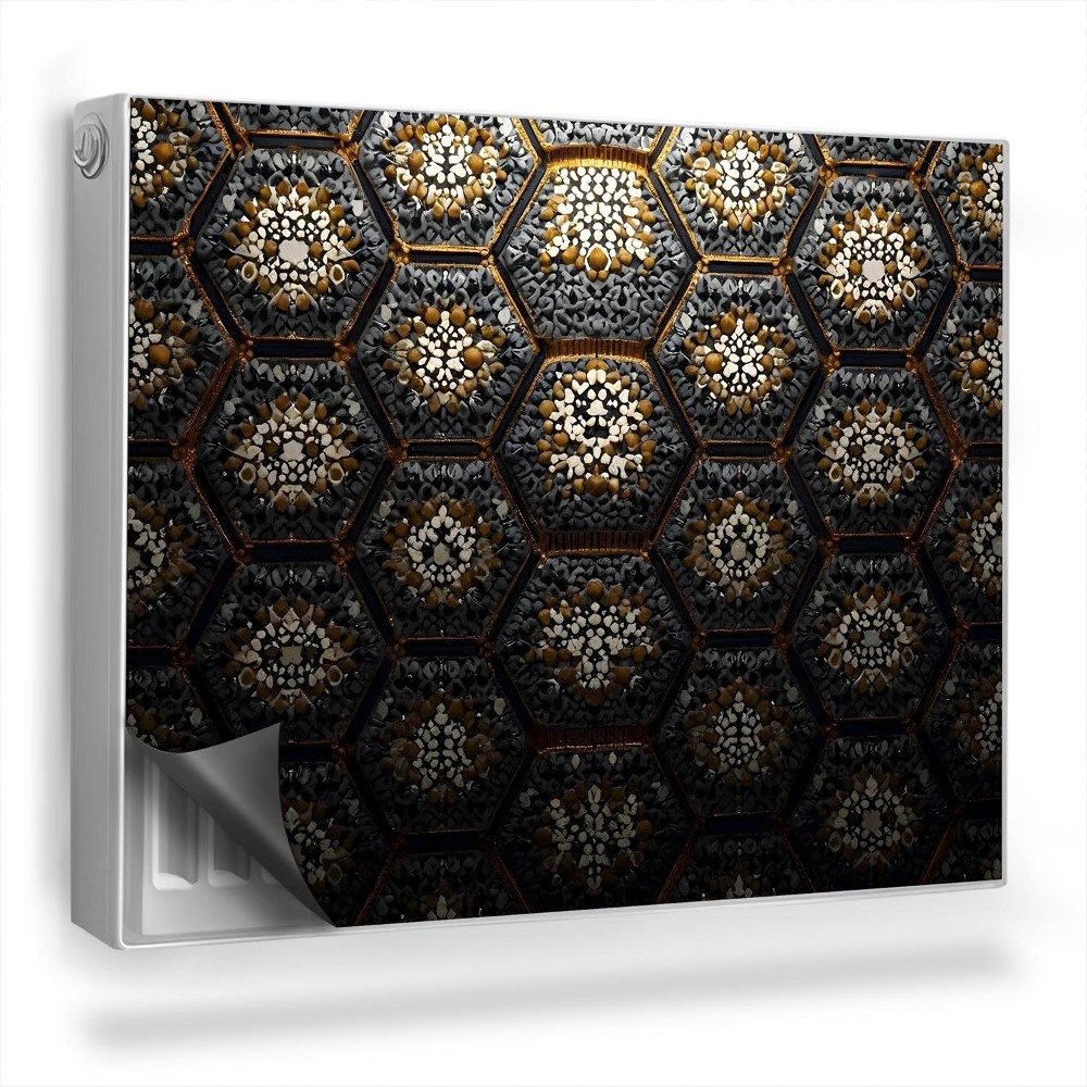 Magnet na radiátor Šestihranné dlaždice, kontrastní mozaika