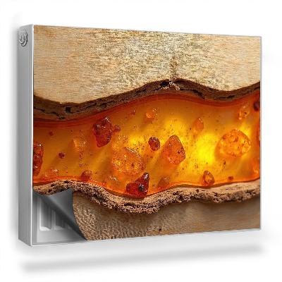 Magnet na radiátor Dřevěná deska jantarová pryskyřice