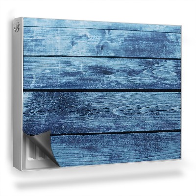 Dekorativní magnet na radiátor Dřevěné poškozené desky, studené barvy