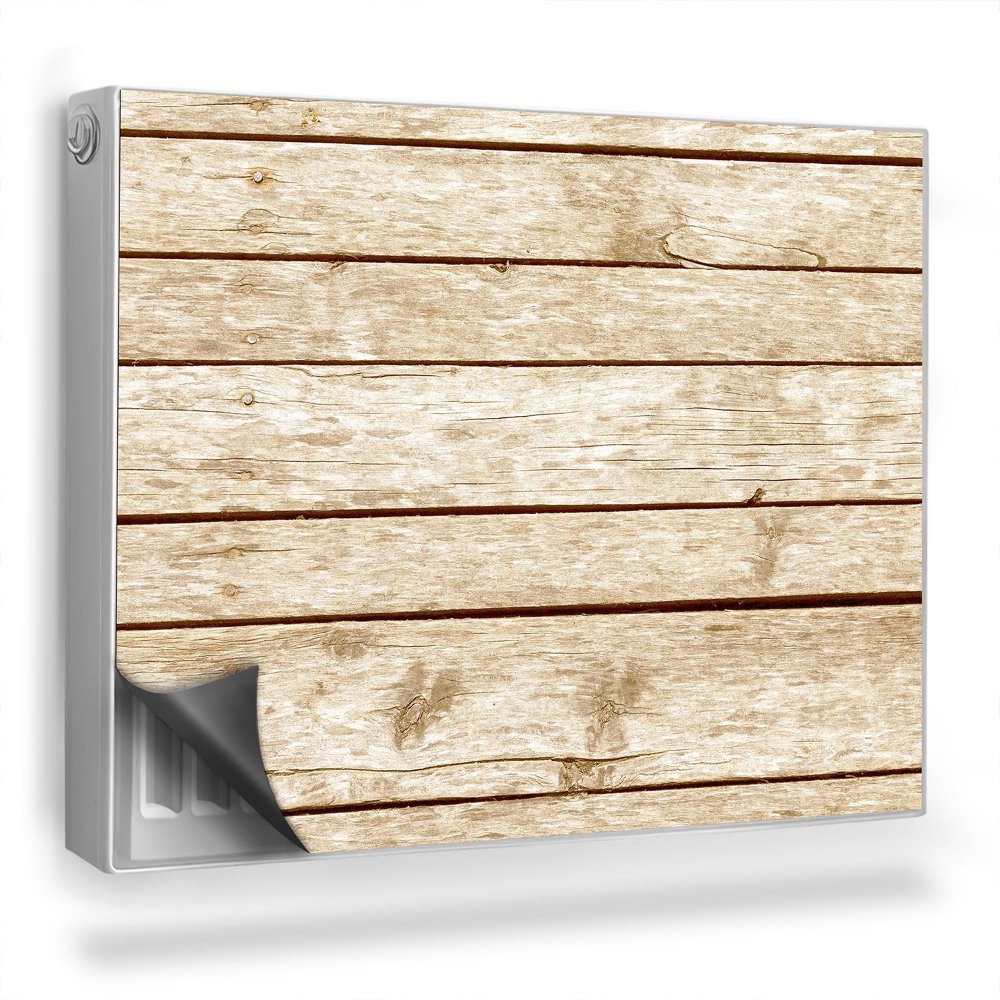 Magnet na radiátor Lehké dřevěné desky s kresbou a suky, rovné