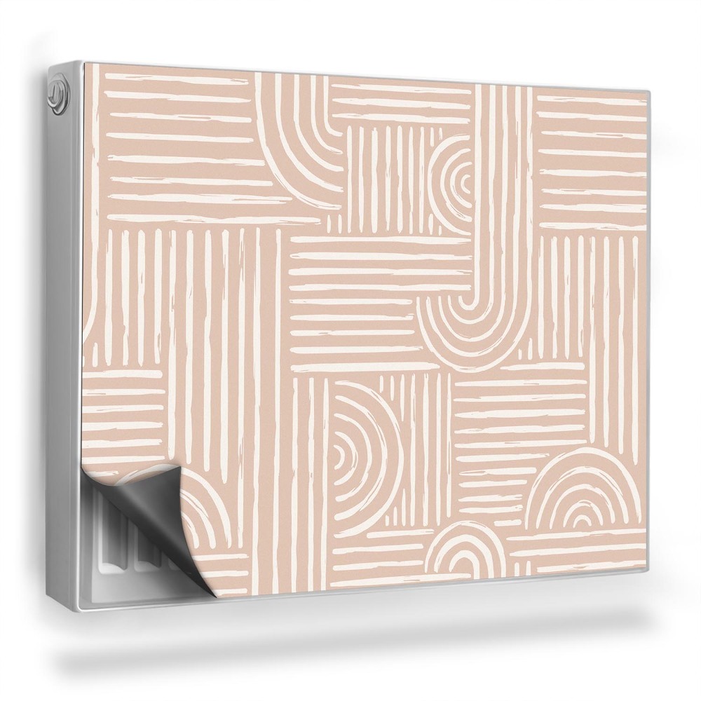 Dekorativní magnet na radiátor Geometrický světelný vzor na béžovém pozadí