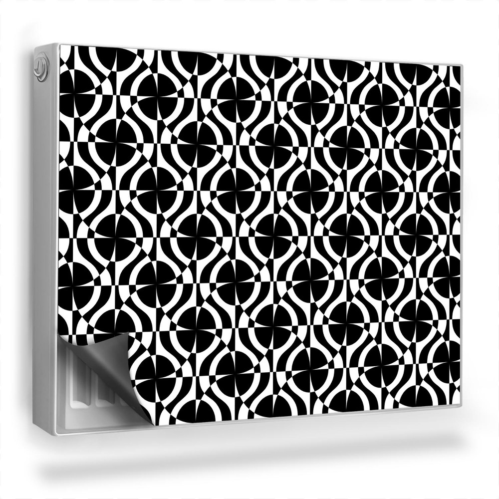 Dekorativní magnet na radiátor Nepravidelný geometrický vzor, kruhy