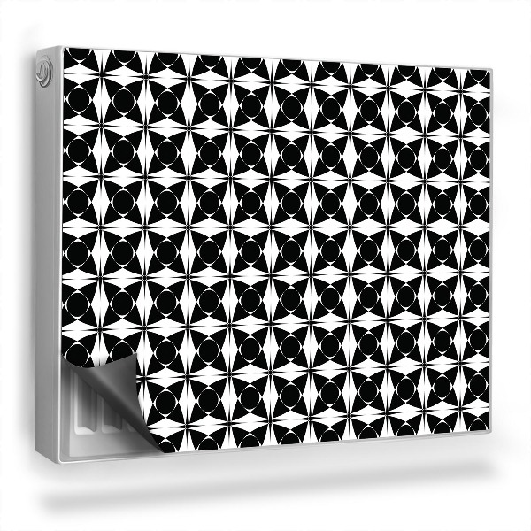 Magnet na radiátor Geometrický vzor, čtverce a kruhy