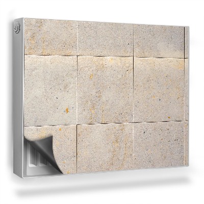 Magnetický kryt na radiátor Světlé pískovcové desky kamenné dlaždice