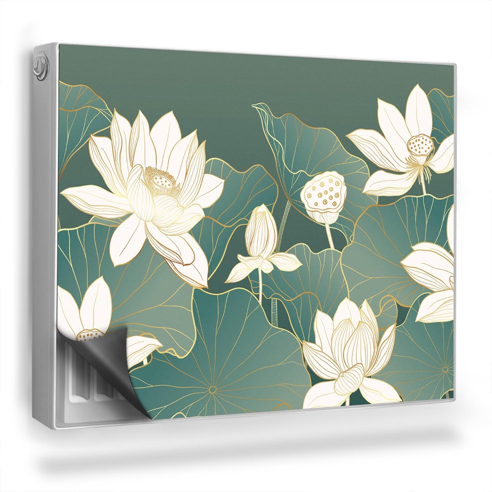 Magnet na radiátor Lekníny a lekníny, tlumená zeleň