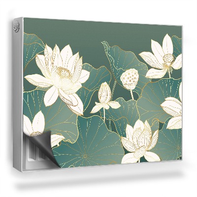 Magnet na radiátor Lekníny a lekníny, tlumená zeleň