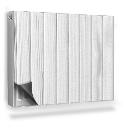 Magnetický kryt na radiátor Bílé lamely textury dřevěných desek