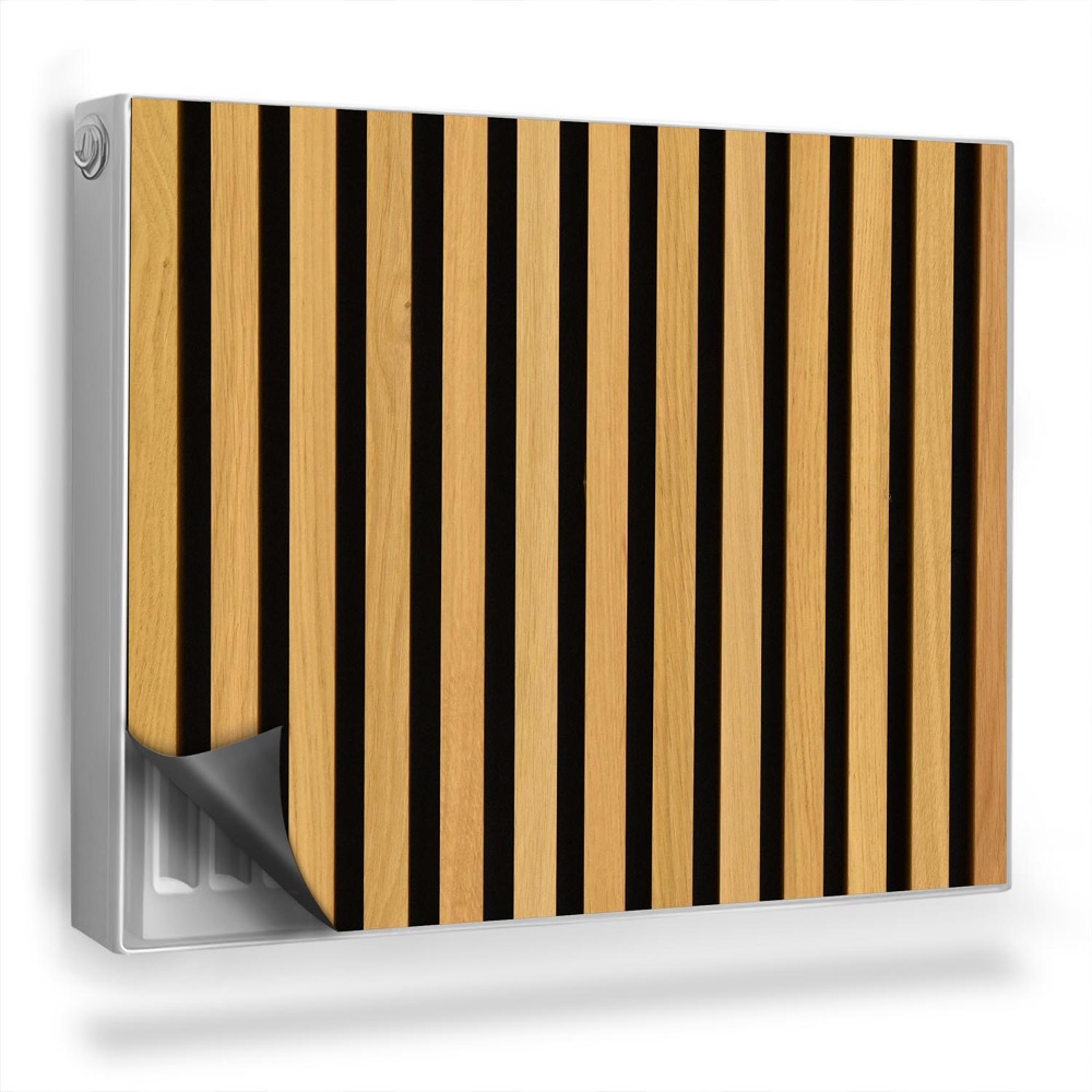 Magnetický kryt na radiátor Módní dřevěné latě příčky textura