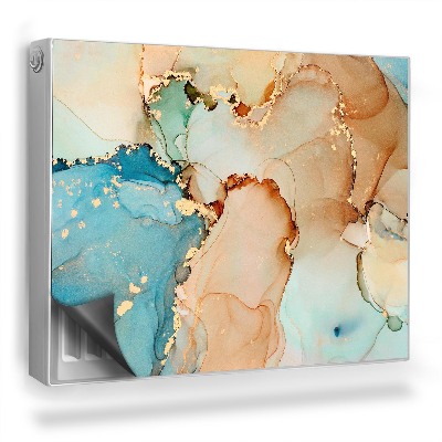 Magnet na radiátor Béžové a modré akvarelové skvrny