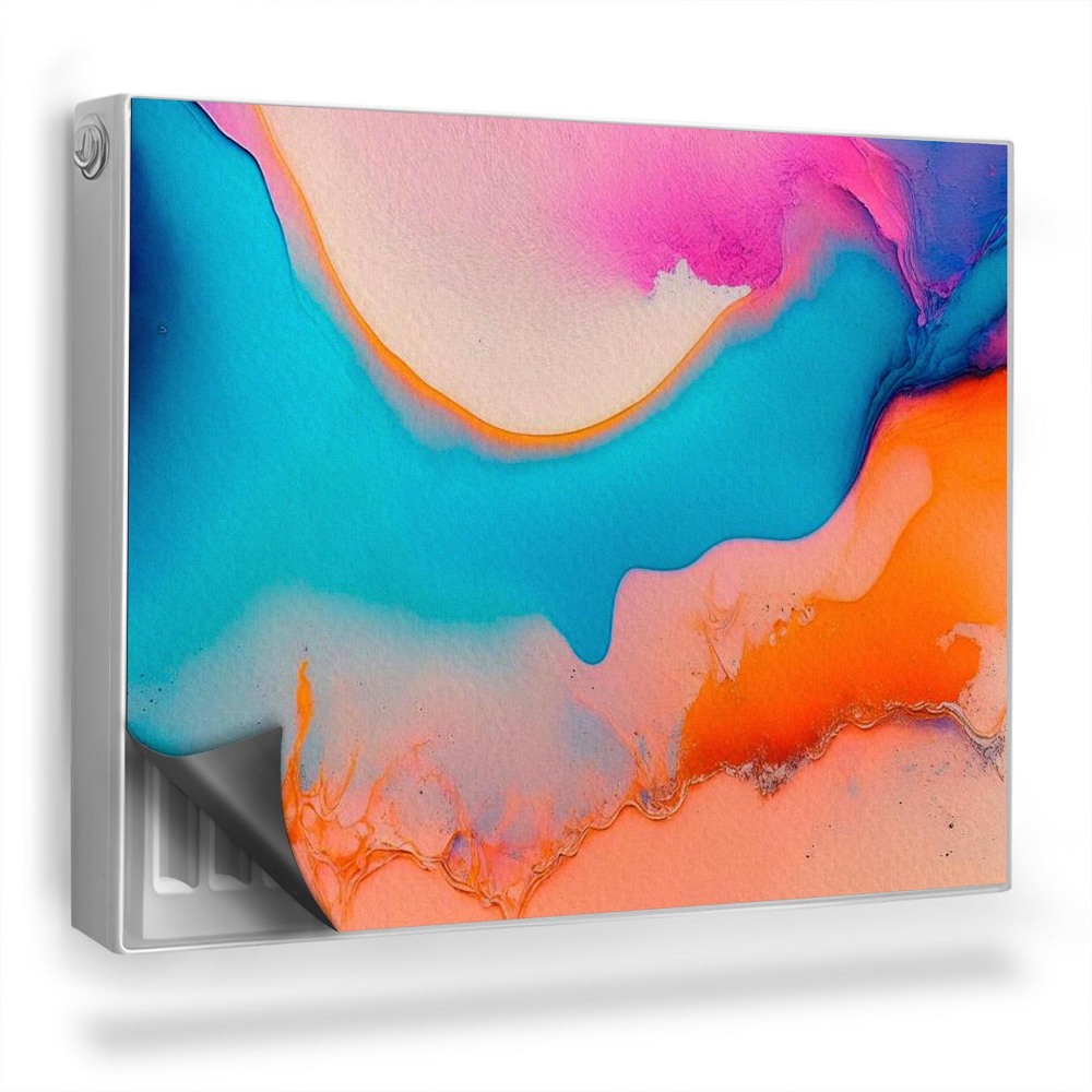 Magnetický kryt na radiátor Míchání barev, modrá oranžová bílá