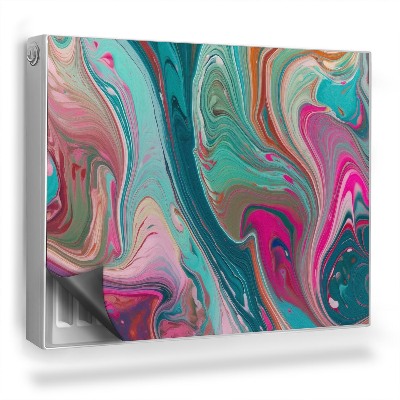 Dekorativní magnet na radiátor Míchání barev, celadon, růžová, tyrkysová