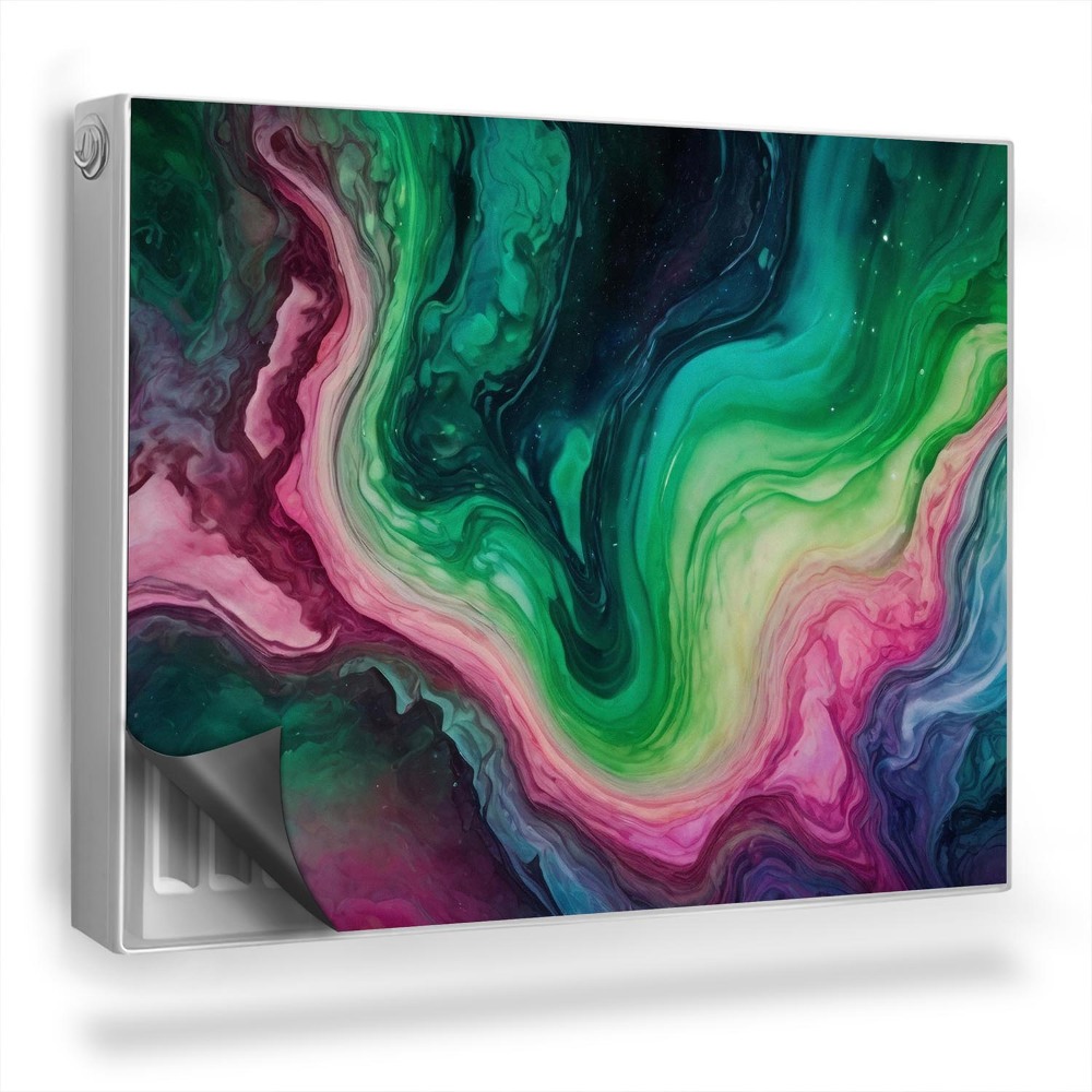 Dekorativní magnet na radiátor Smíšené barvy, zelená růžová modrá kontrast