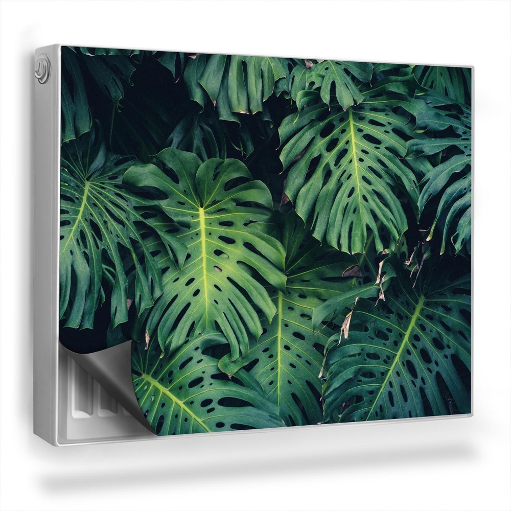 Magnetický kryt na radiátor Husté listy monstery vytvářejí temnou atmosféru