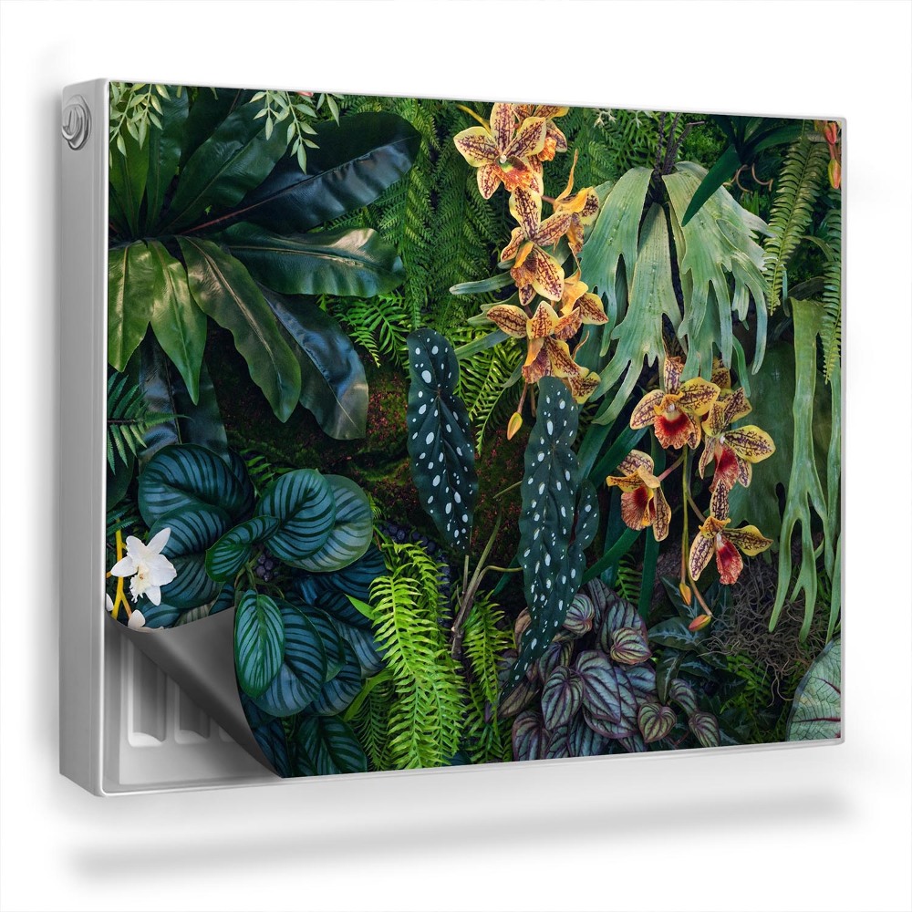 Dekorativní magnet na radiátor Různé džunglové rostliny, kapradiny, květiny
