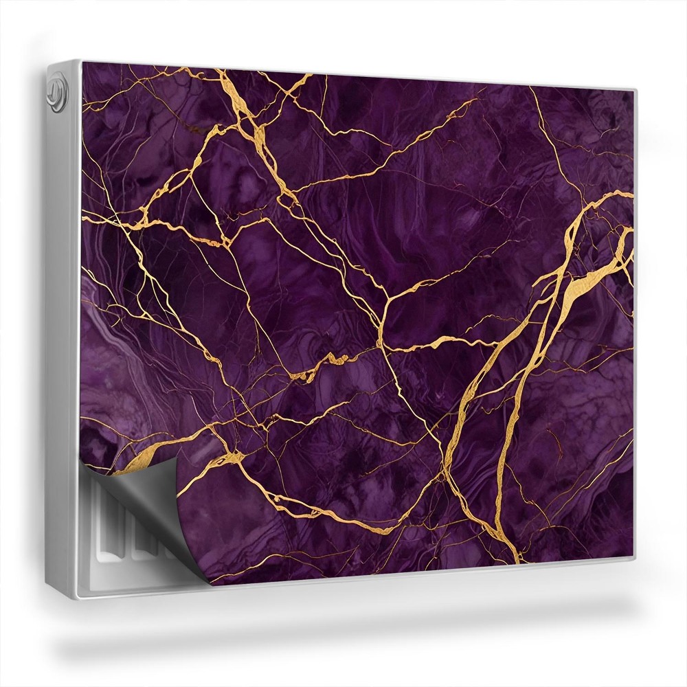 Dekorativní magnet na radiátor Fialový mramor s žilkami