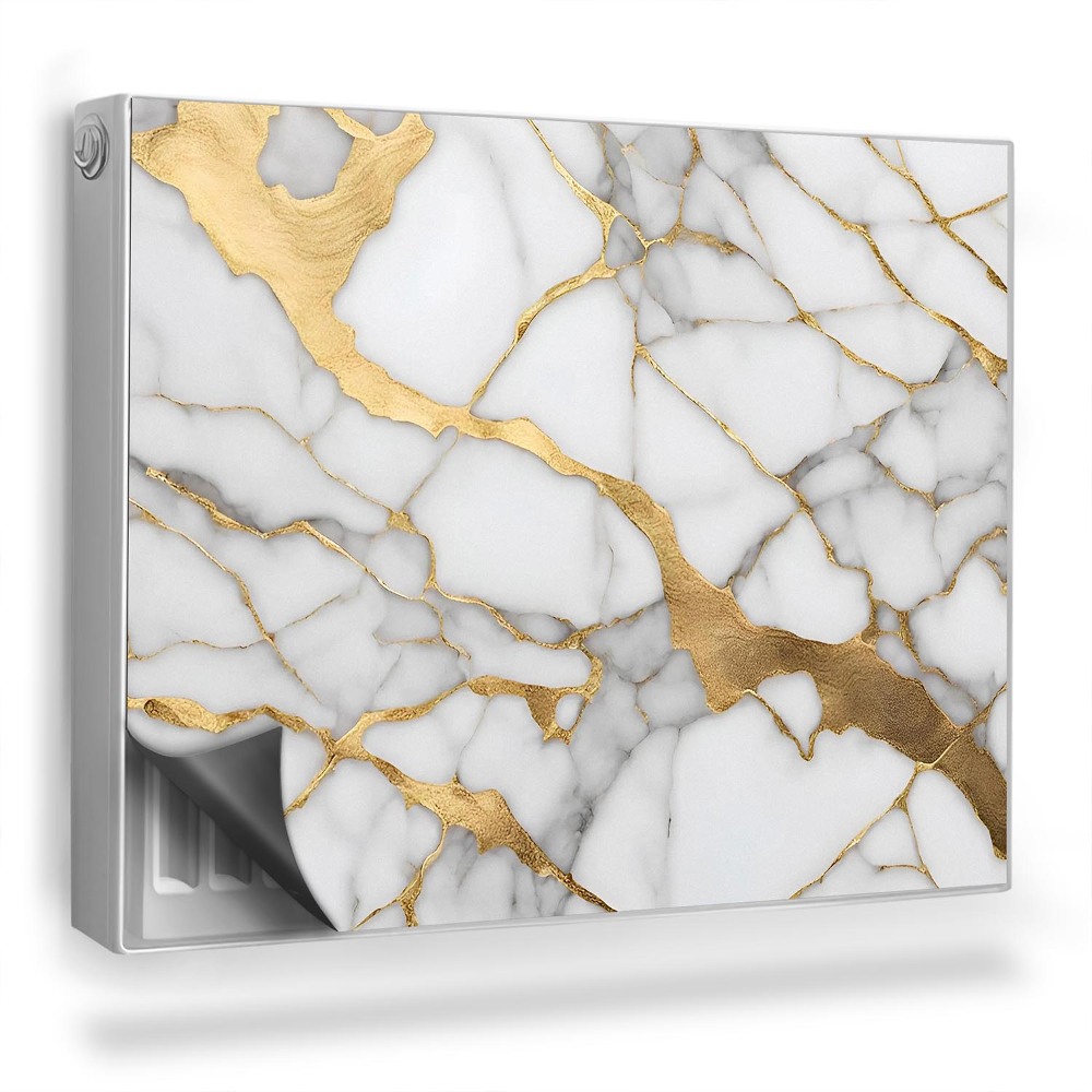 Magnetický kryt na radiátor Elegantní kamenná textura zdobená mramorem