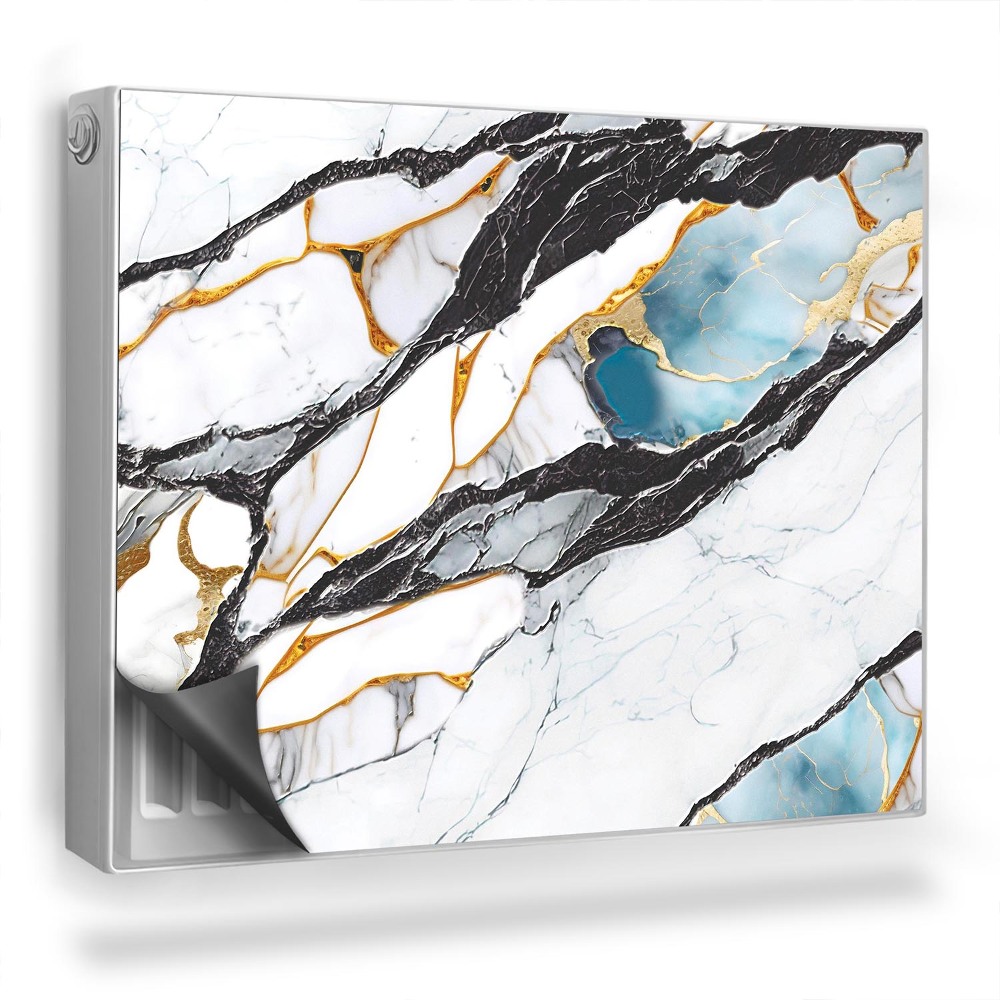 Magnet na radiátor Elegantní modrá kamenná mramorová textura