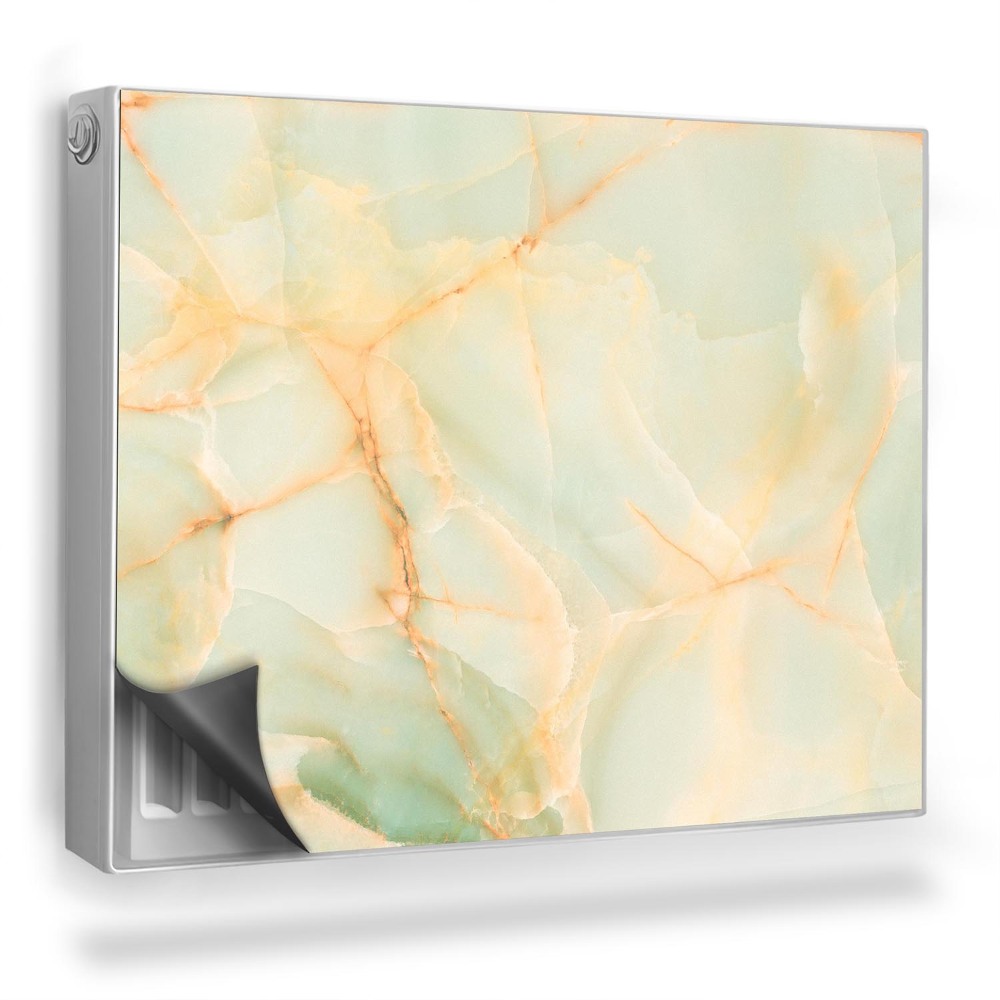 Magnetický kryt na radiátor Pastelově mramorově zdobená kamenná textura