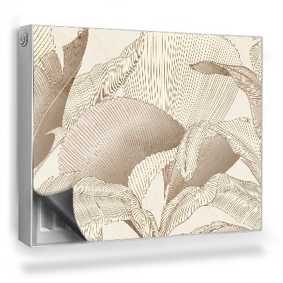 Magnet na radiátor Lineární listové vzory, přírodní barvy