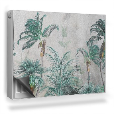 Magnet na radiátor Palmy a rostliny džungle na vybledlém pozadí