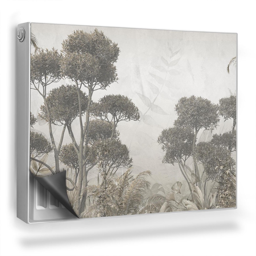 Magnet na radiátor Pastelové stromy rostliny betonová textura