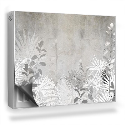 Dekorativní magnet na radiátor Betonová konstrukce s jemnou bohémskou vegetací