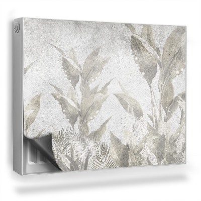 Magnet na radiátor Listy tropických rostlin na betonu boho