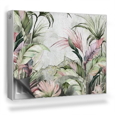 Magnetický kryt na radiátor Malované tropické rostliny banánové listy