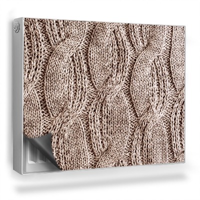 Dekorativní magnet na radiátor Vlněná hustá vazba, teplé barvy, zoom