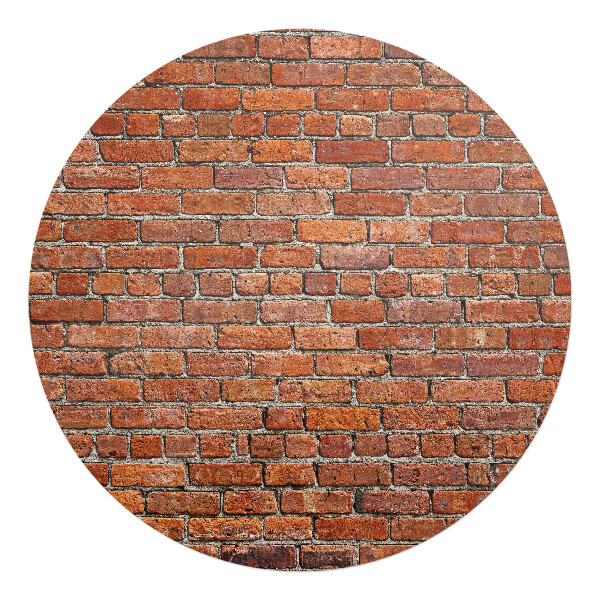 Podložka pod židli kulatá Cihlová zeď