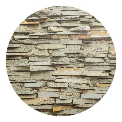 Ochranná podložka na podlahu kulatá Kamenná zeď
