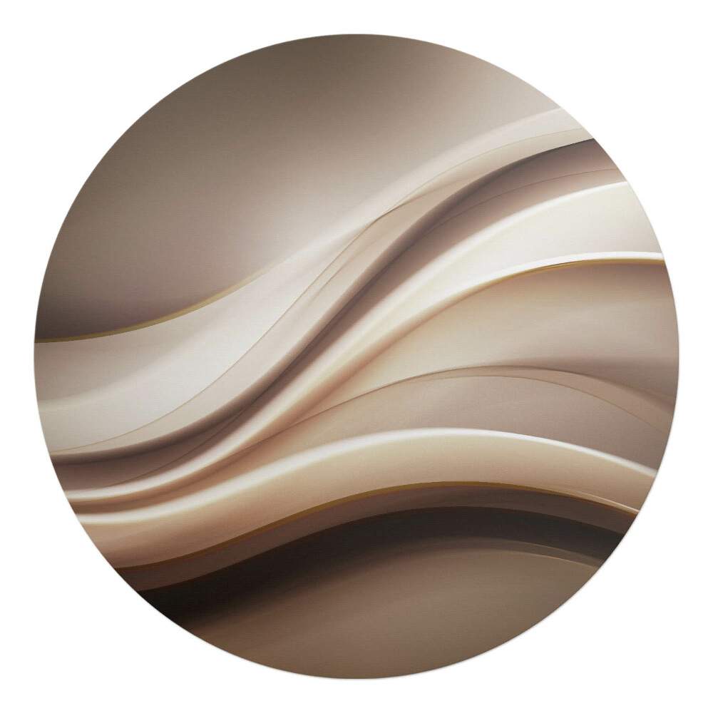 Ochranná podložka pod židli kulatá Vlnité čáry