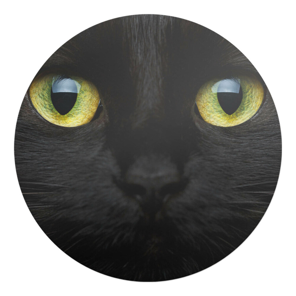 Ochranná podložka na podlahu kulatá Kočičí oči zblízka