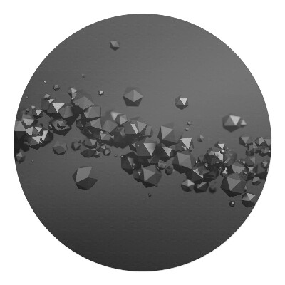 Ochranná podložka pod židli kulatá 3D geometrické tvary