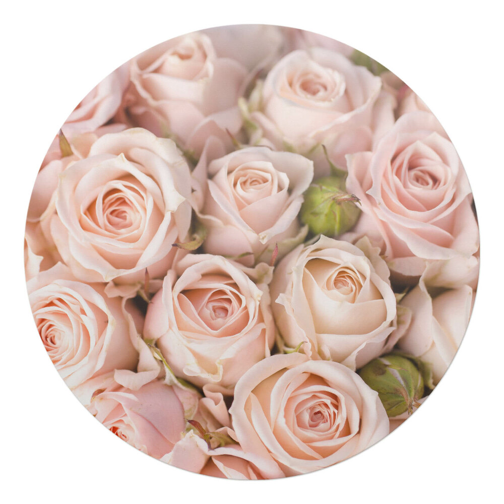 Ochranná podložka pod židli kulatá Kytice růží