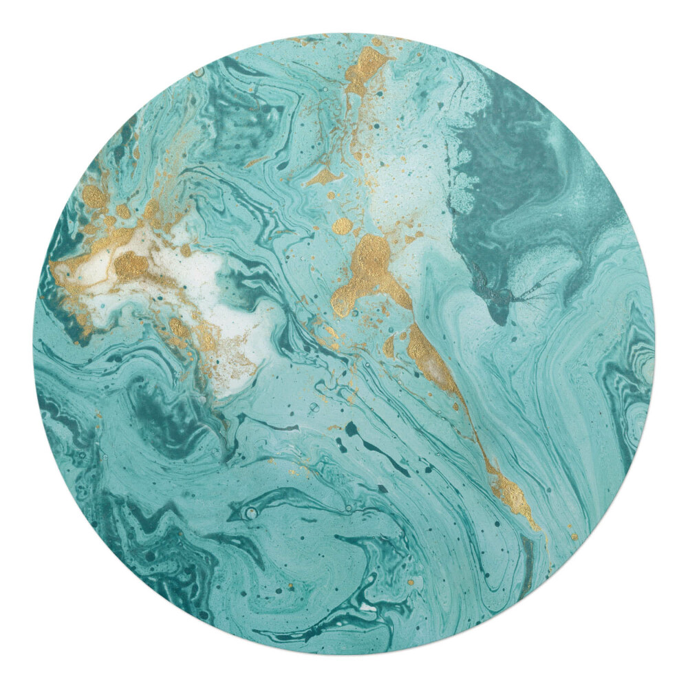 Podložka pod křeslo kulatá Mramorové S-květiny