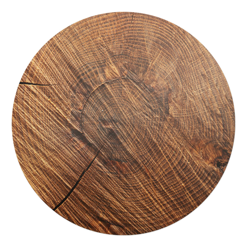 Ochranná podložka pod židli kulatá Dřevěné zrno