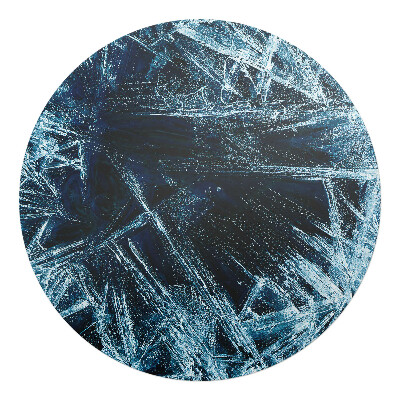 Ochranná podložka pod židli kulatá Ledové abstraktní vzory