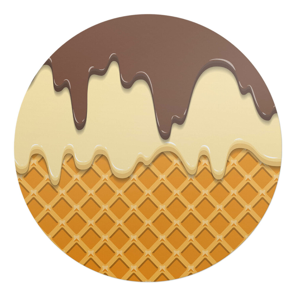 Ochranná podložka na podlahu kulatá Vafle s polevou