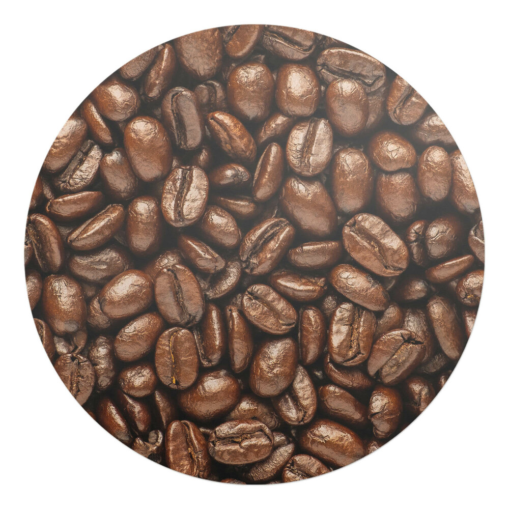 Podložka pod křeslo kulatá Kávová zrna detail