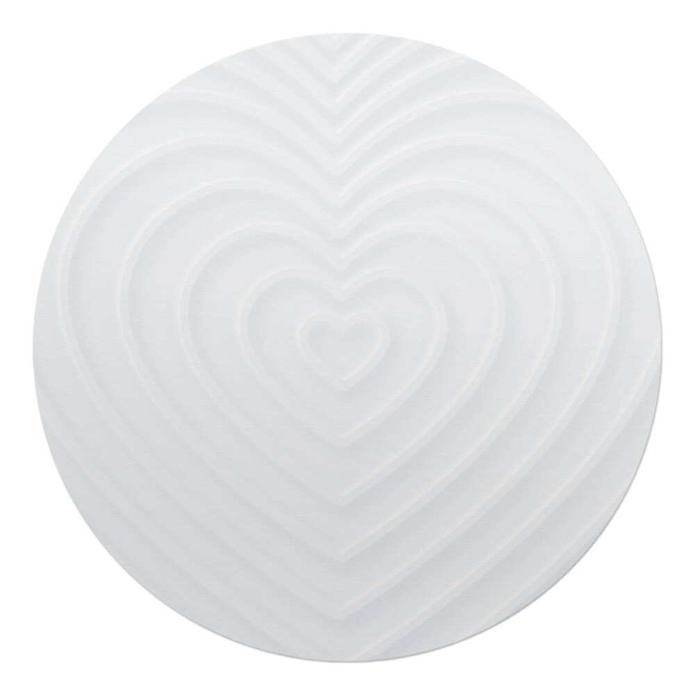 Ochranná podložka pod židli kulatá Srdce v řádcích