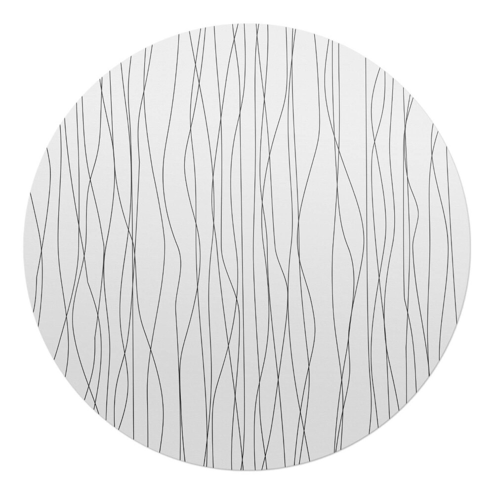 Podložka pod křeslo kulatá Vlnité čáry