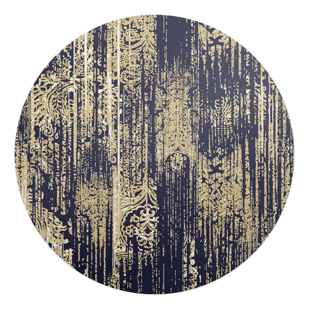 Podložka pod křeslo kulatá Vertikální ornamenty