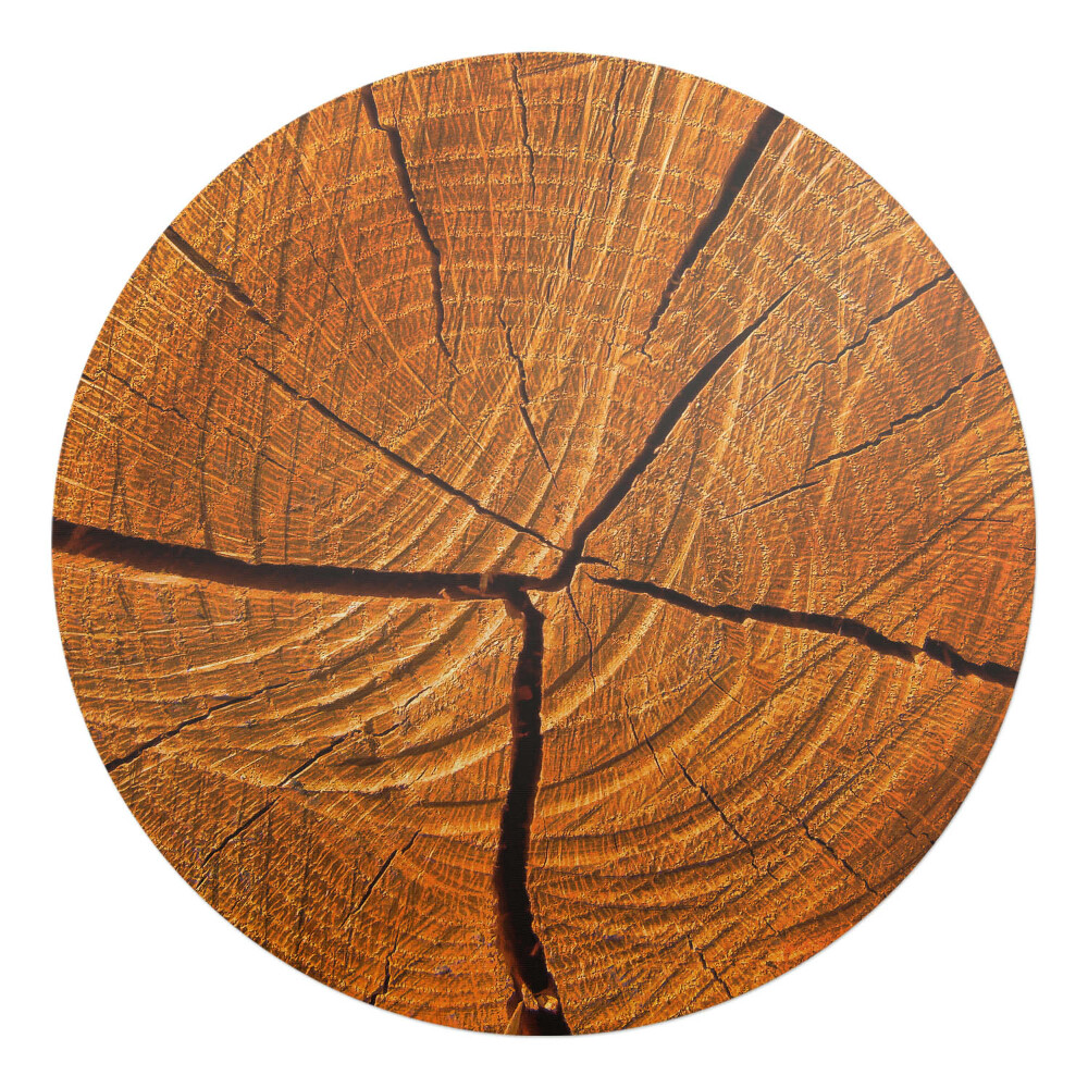 Ochranná podložka pod židli kulatá Dřevěná textura