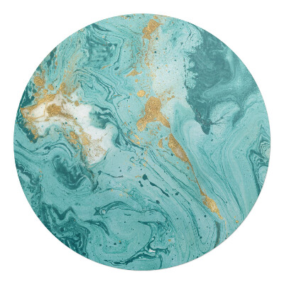 Podložka pod křeslo kulatá Mramorové víry