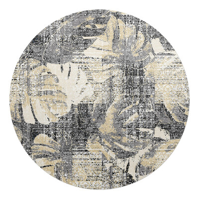 Podložka pod křeslo kulatá Retro vintage listí